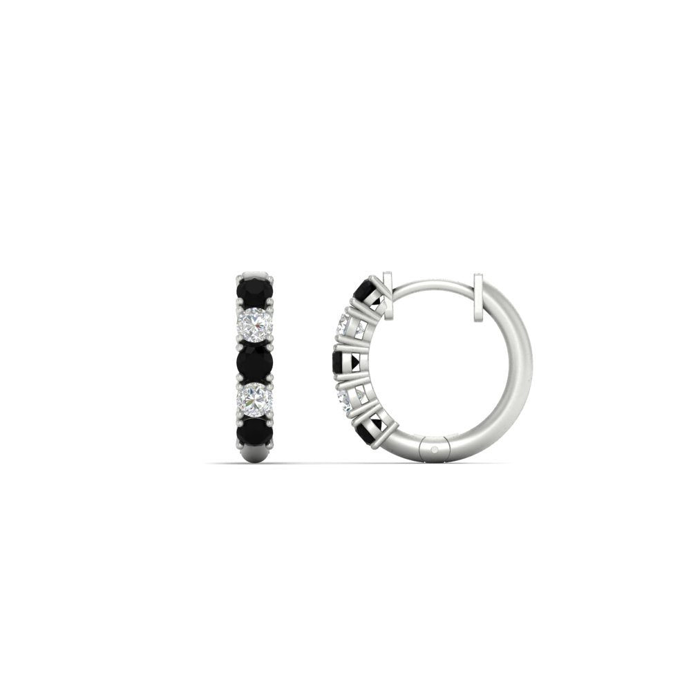 1/2 Carat Stunning Five Stone Huggie Hoops Earrings