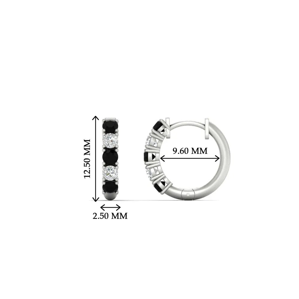 1/2 Carat Stunning Five Stone Huggie Hoops Earrings