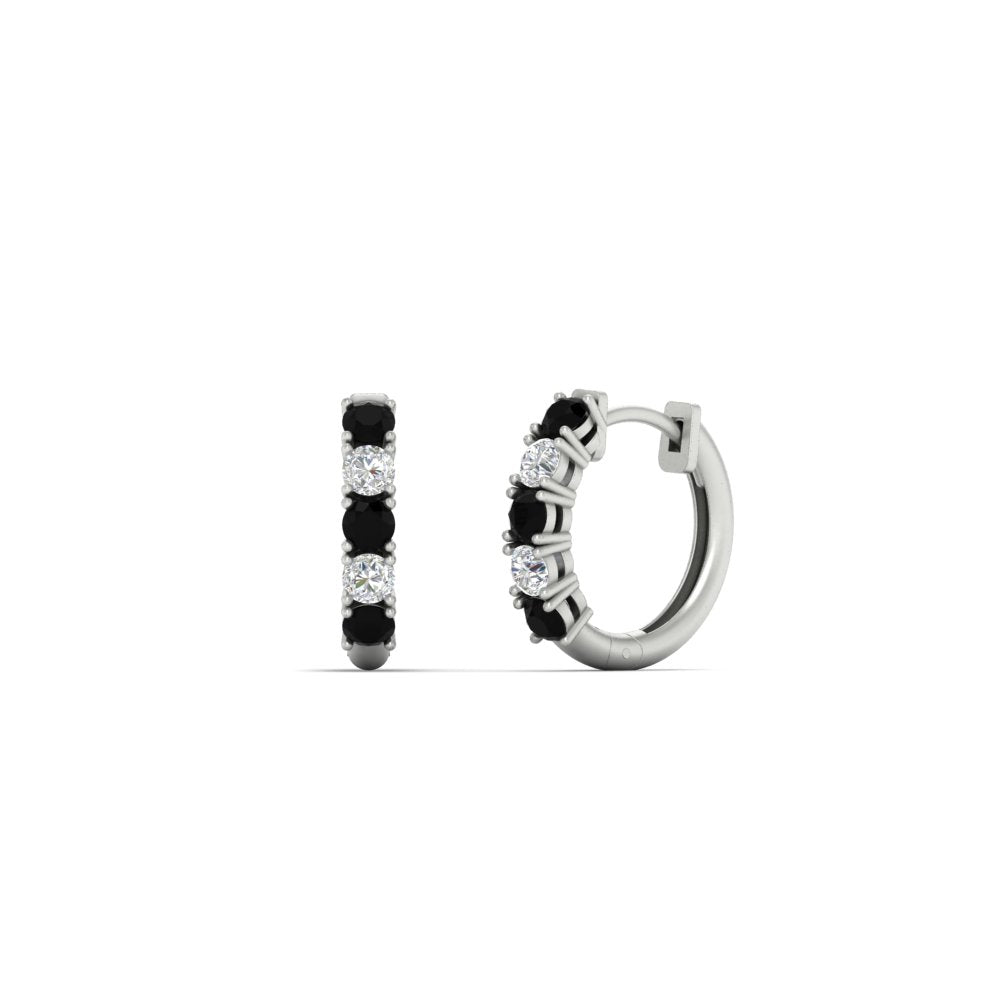 1/2 Carat Stunning Five Stone Huggie Hoops Earrings