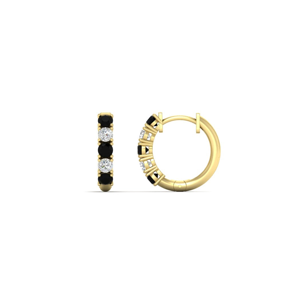 1/2 Carat Stunning Five Stone Huggie Hoops Earrings