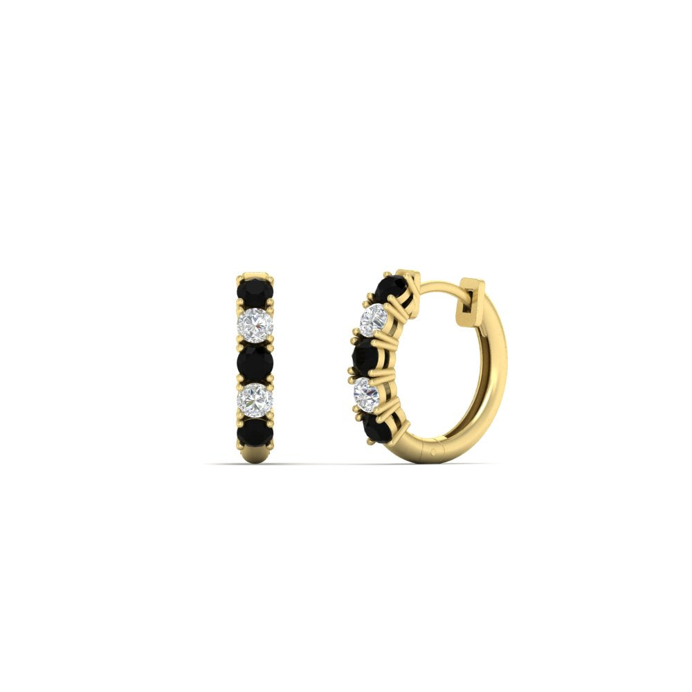 1/2 Carat Stunning Five Stone Huggie Hoops Earrings