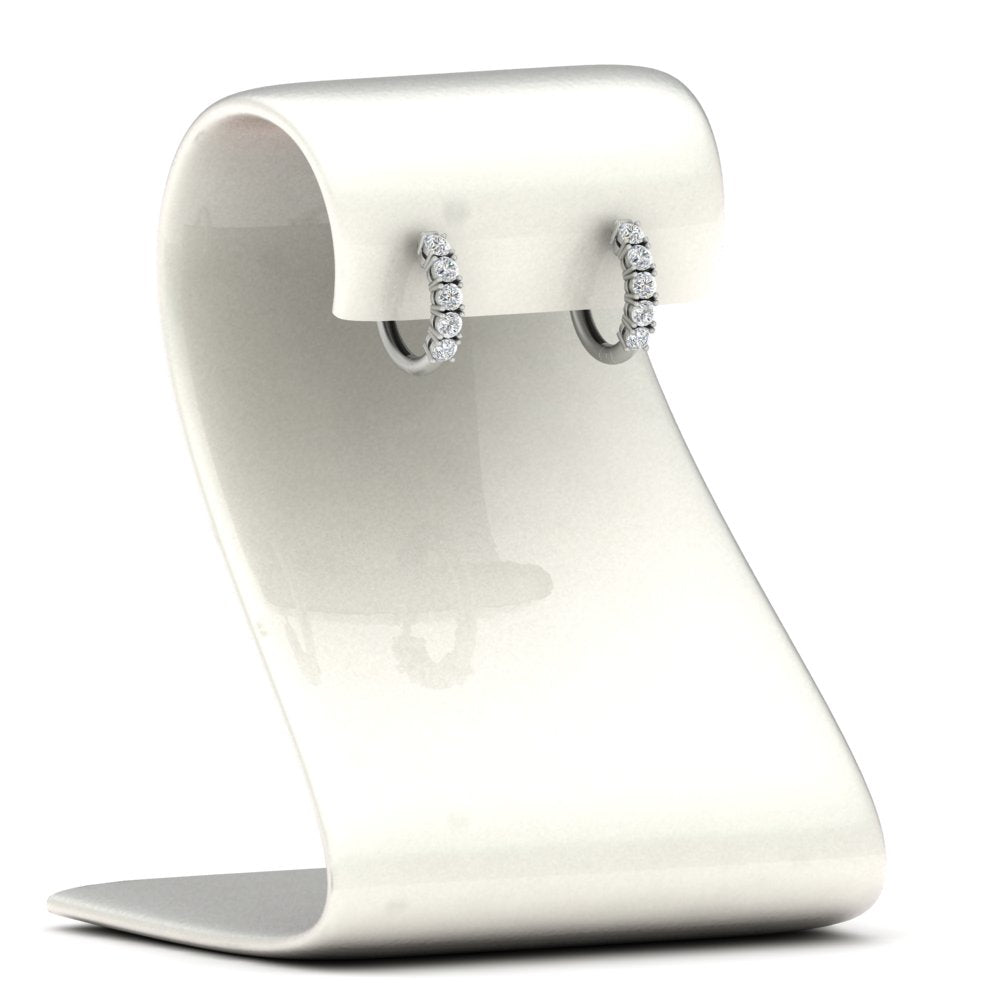 1/2 Carat Stunning Five Stone Huggie Hoops Earrings