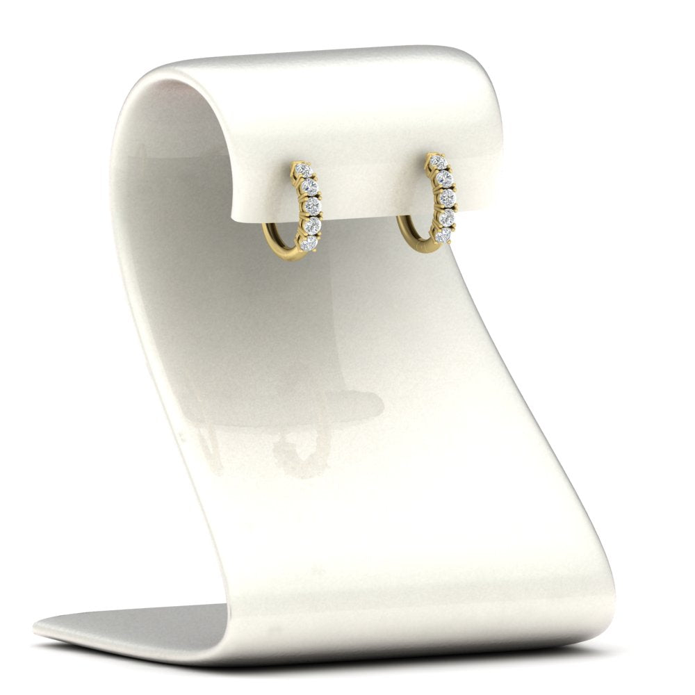 1/2 Carat Stunning Five Stone Huggie Hoops Earrings