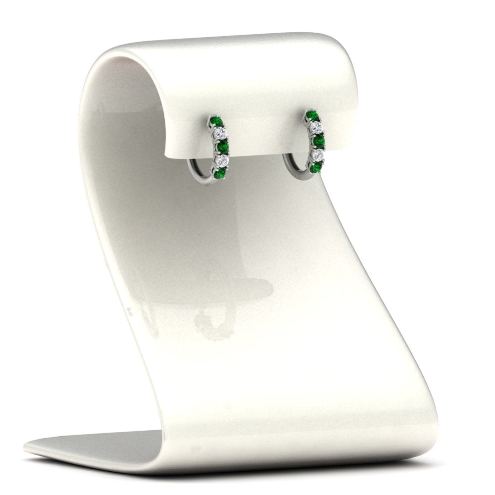 1/2 Carat Stunning Five Stone Huggie Hoops Earrings