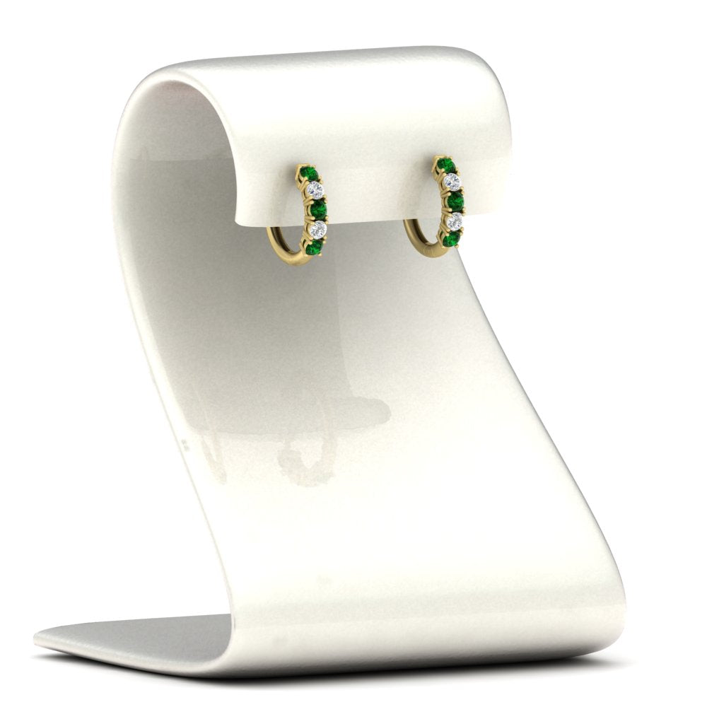 1/2 Carat Stunning Five Stone Huggie Hoops Earrings