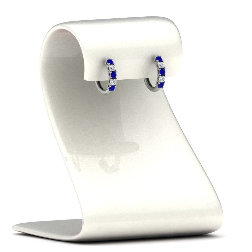 1/2 Carat Stunning Five Stone Huggie Hoops Earrings