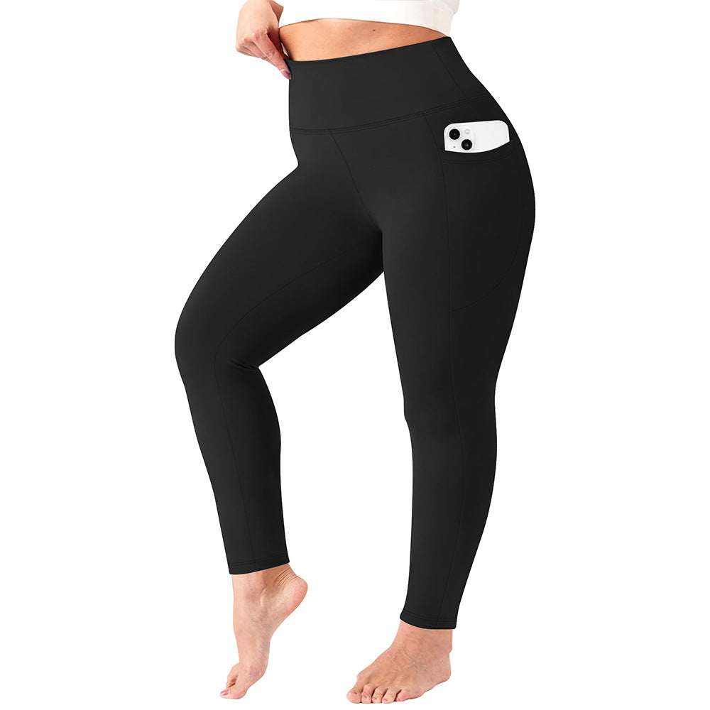 Cross-border European Code Plus Size Yoga Pants Women 300kg High Waist Abdomen European And American Sports High Elastic Tight Plus Size Yoga Pants Social Buzz eSIMs