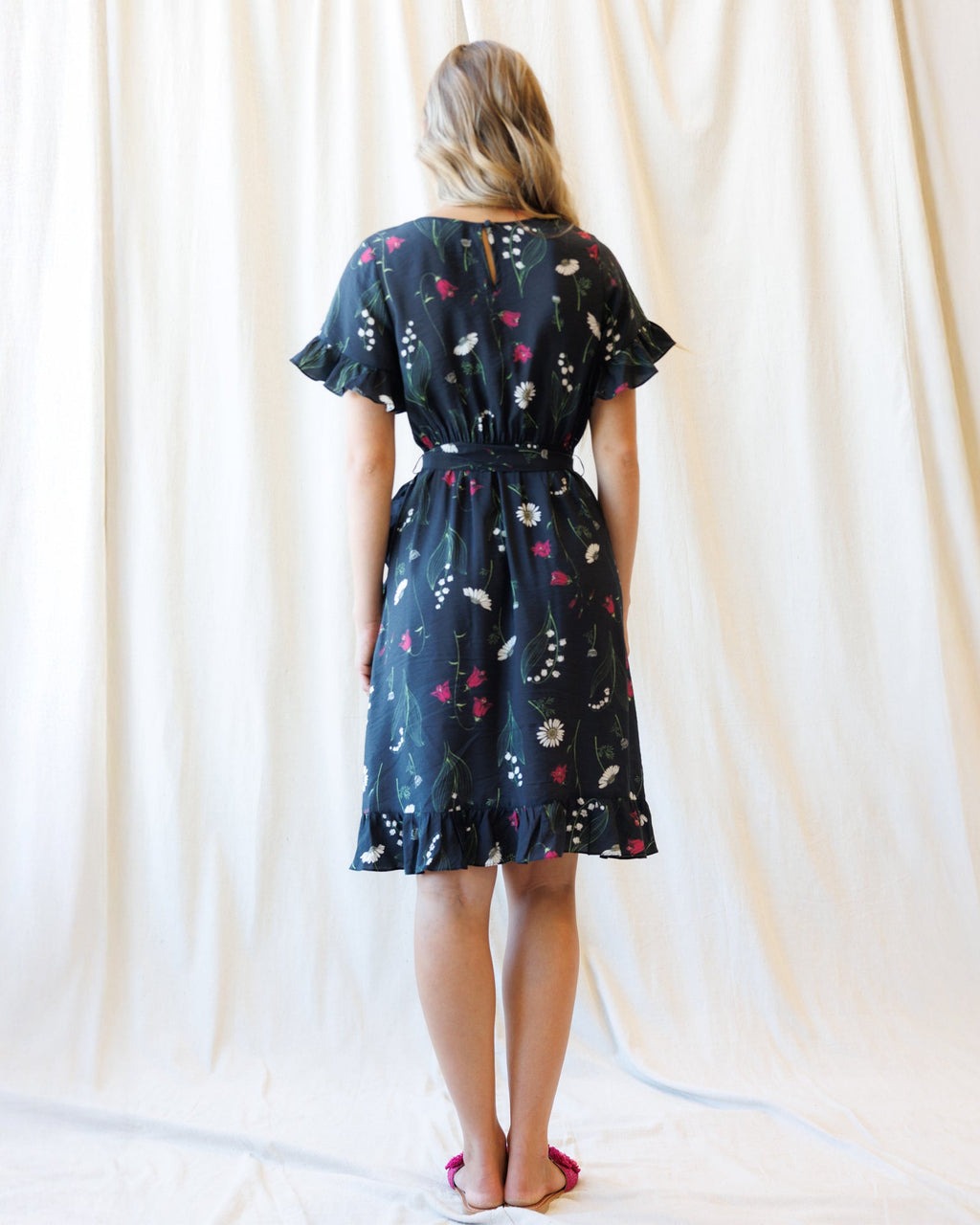 Ruffle & Wrap Dress Downeast