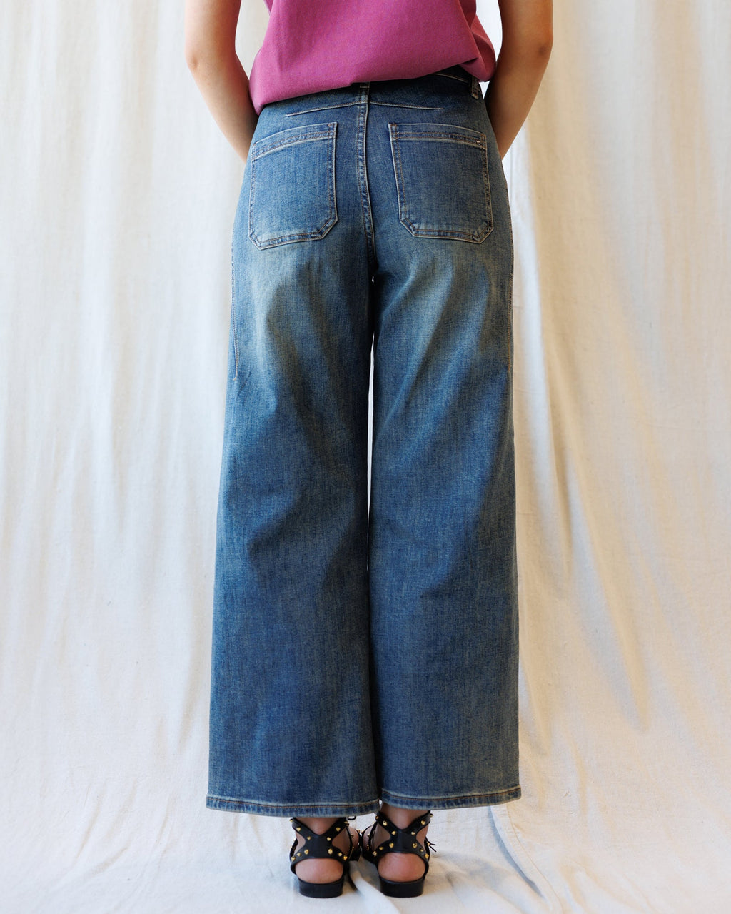 Super High Ankle Wide Leg Flattering Seam Downeast