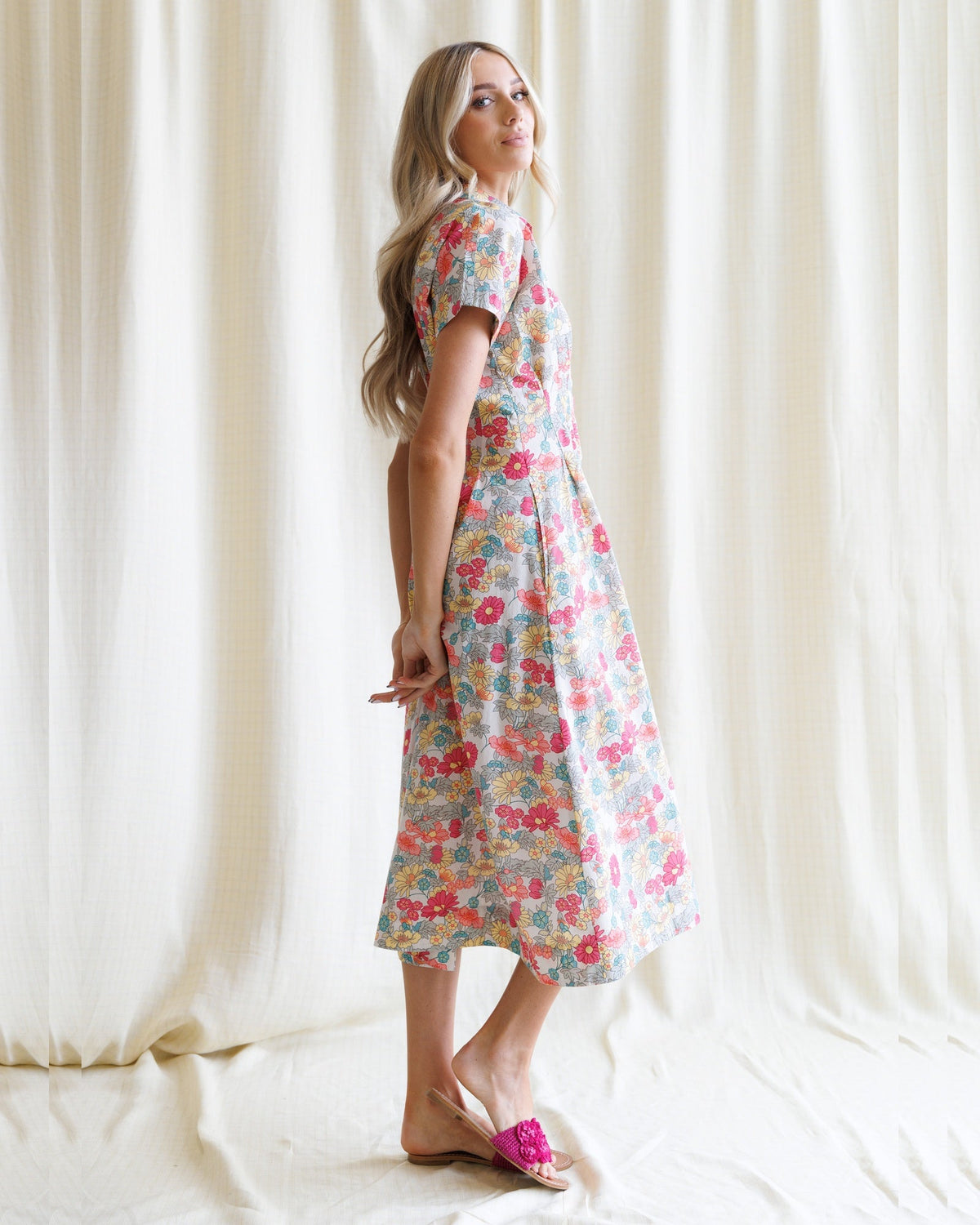 Pleated Shirtdress Downeast