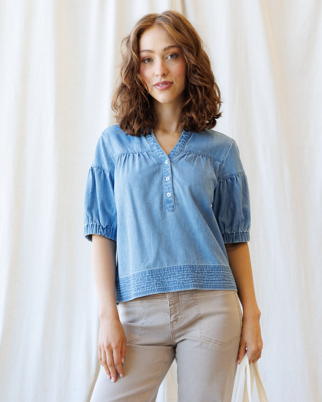 Portside Chambray Popover Downeast