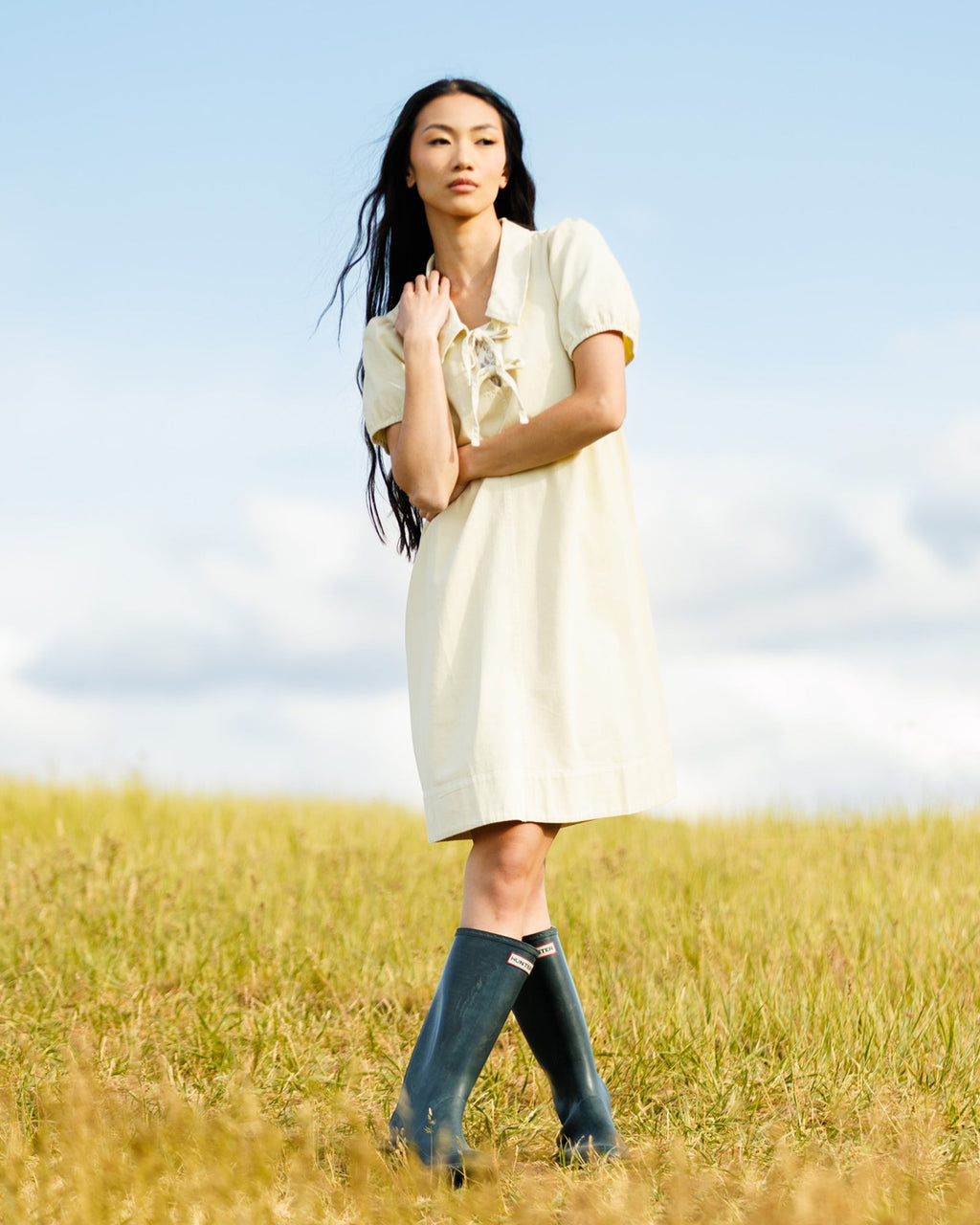 Demure Denim Dress Downeast