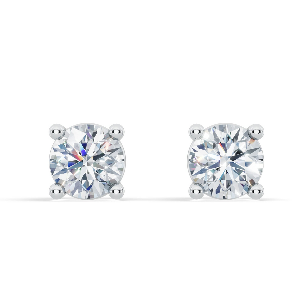 Classic Lab Diamond Stud Earrings (1/4 ct. tw.) – VS+ Clarity - 14k White or Yellow Gold Over Sterling Silver VossAgin