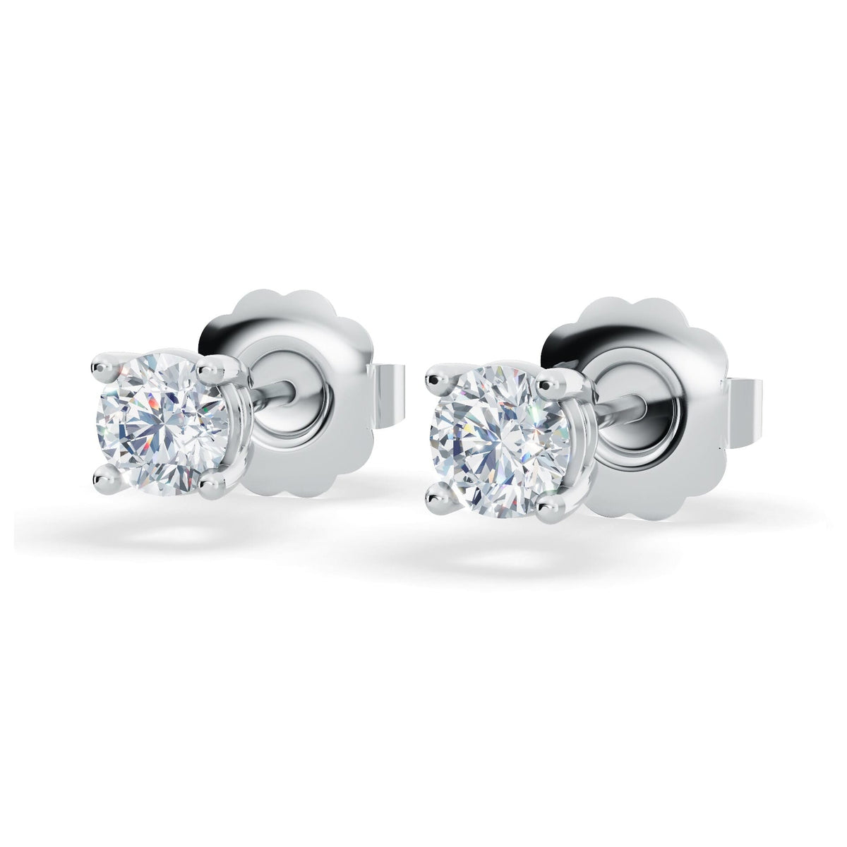Classic Lab Diamond Stud Earrings (1/4 ct. tw.) – VS+ Clarity - 14k White or Yellow Gold Over Sterling Silver VossAgin