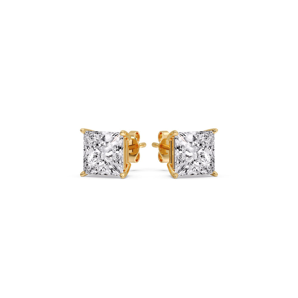 Princess-Cut Diamond Solitaire Stud Earrings [IGI Certified]