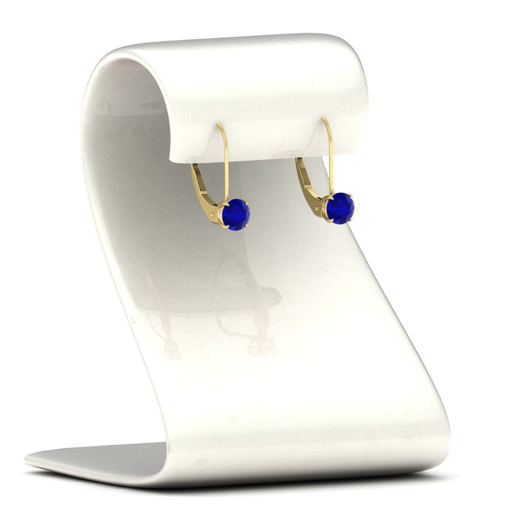 1 Carat Round Diamond Lever Back Earrings