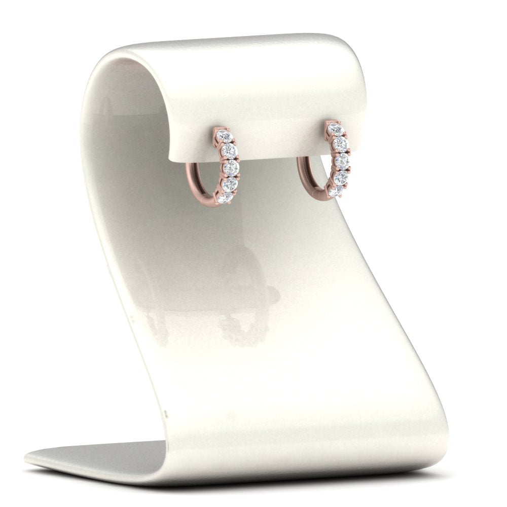 1 Carat Sparkle Five Stone Hoop Earrings