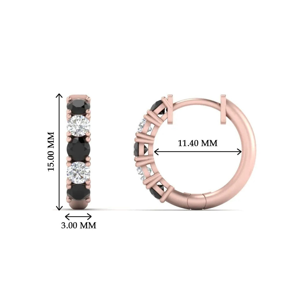 1 Carat Sparkle Five Stone Hoop Earrings