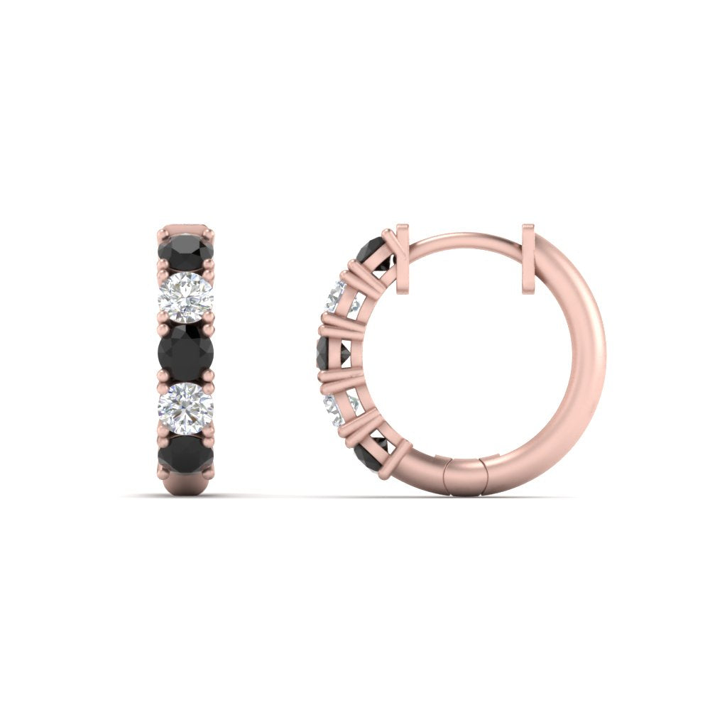 1 Carat Sparkle Five Stone Hoop Earrings