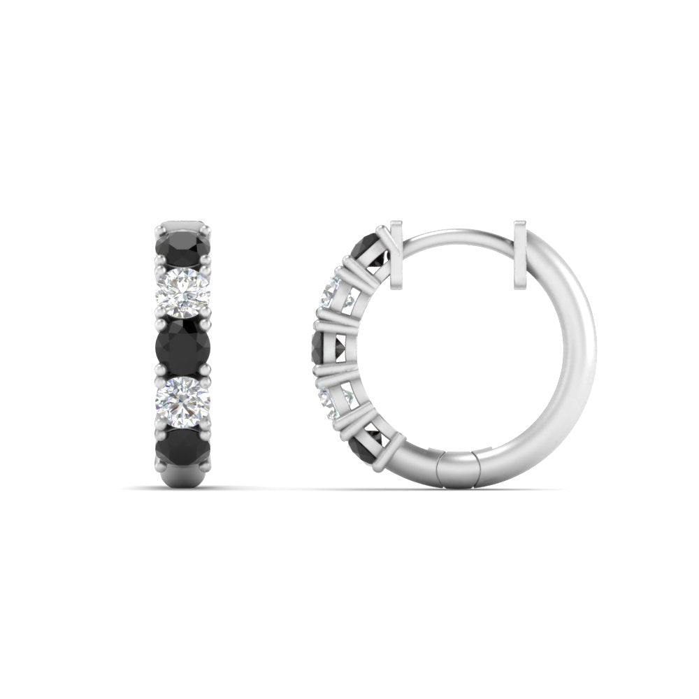 1 Carat Sparkle Five Stone Hoop Earrings