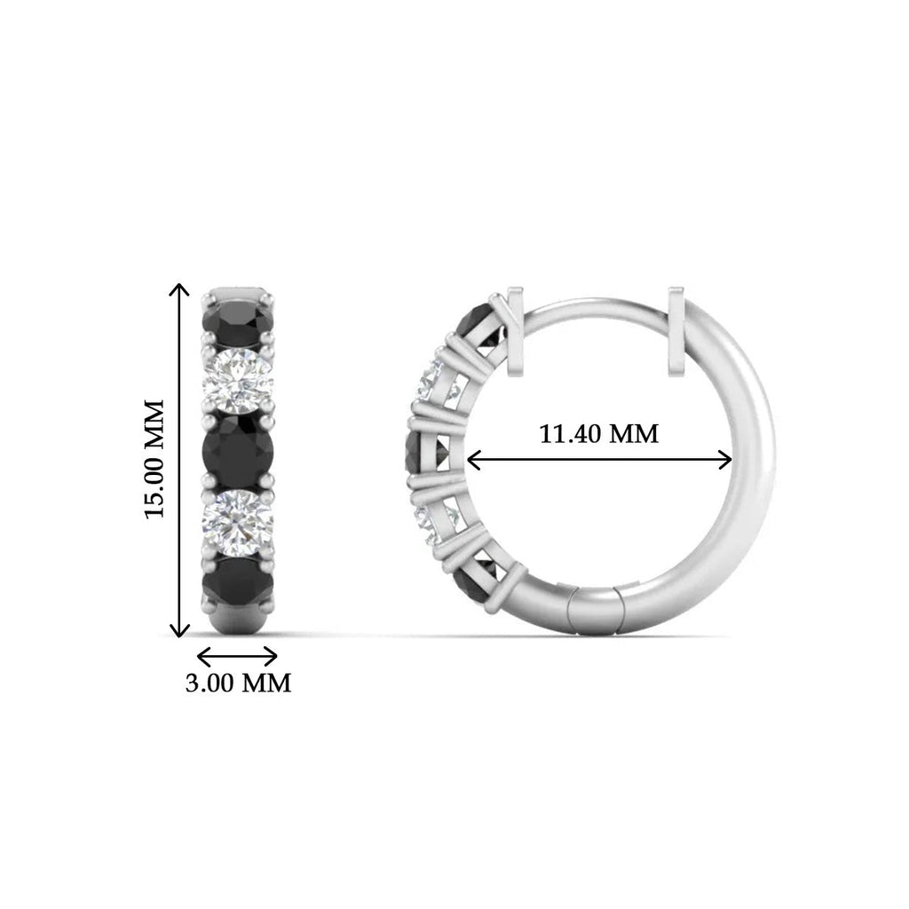 1 Carat Sparkle Five Stone Hoop Earrings