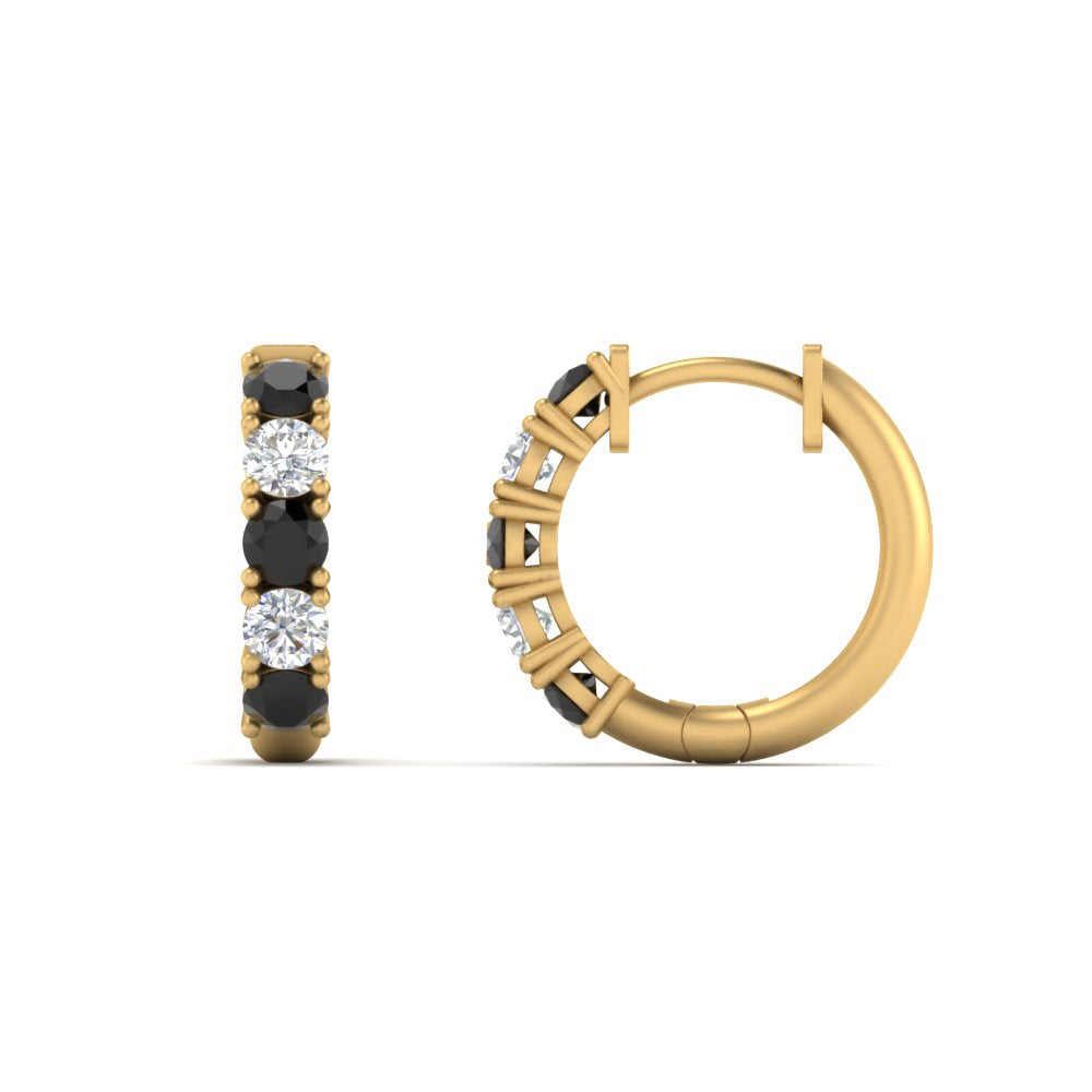 1 Carat Sparkle Five Stone Hoop Earrings