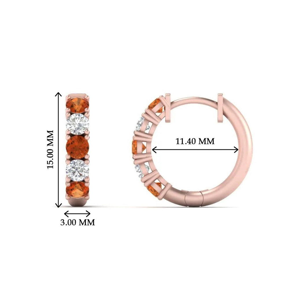 1 Carat Sparkle Five Stone Hoop Earrings