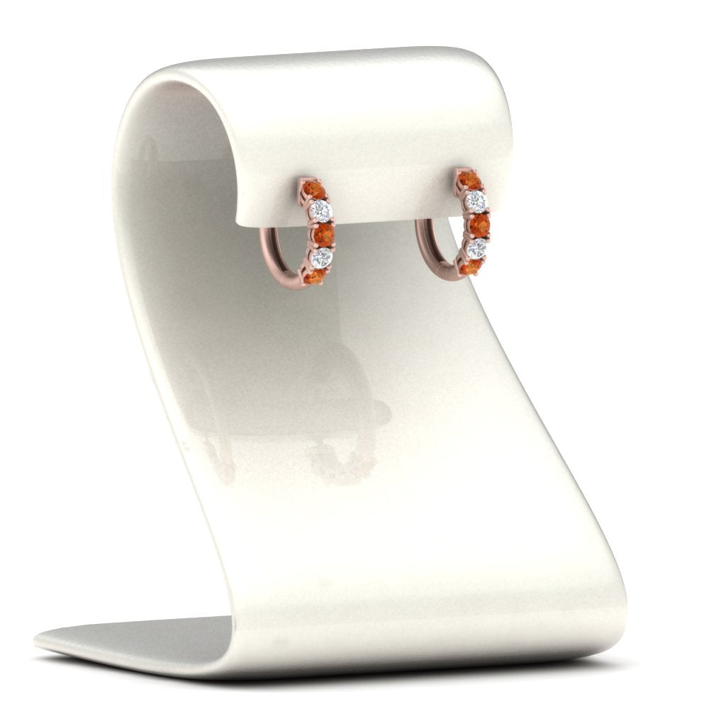 1 Carat Sparkle Five Stone Hoop Earrings
