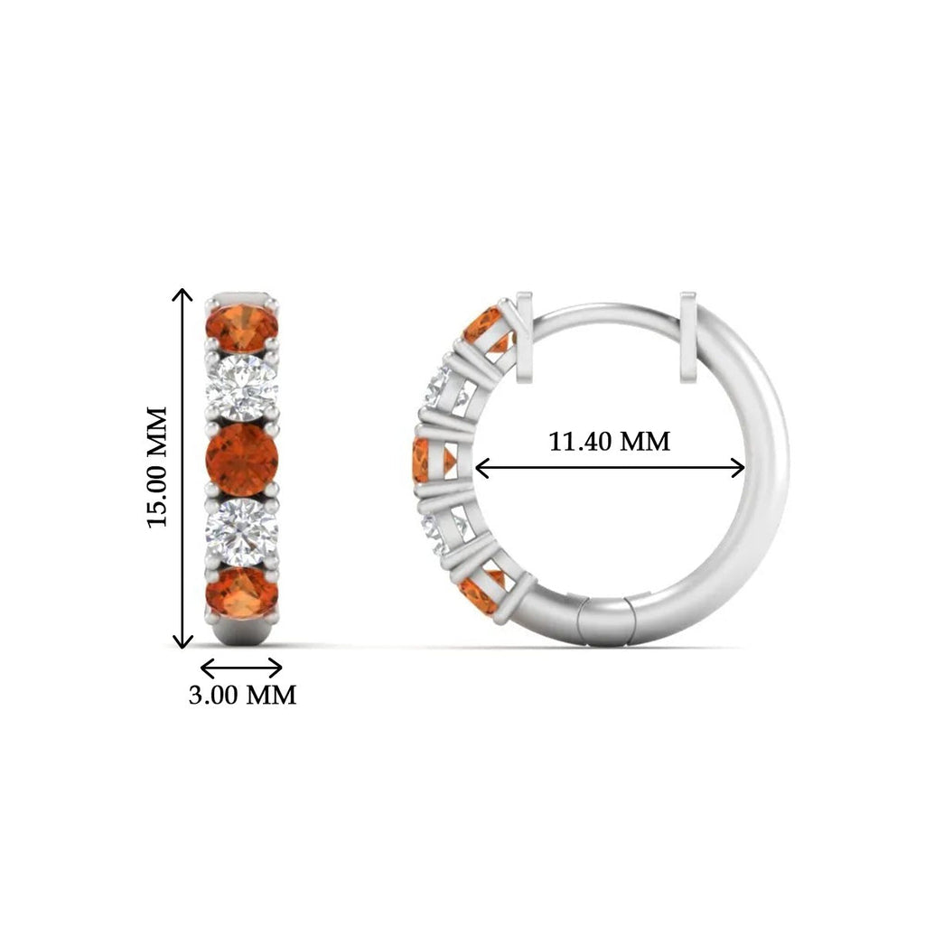 1 Carat Sparkle Five Stone Hoop Earrings