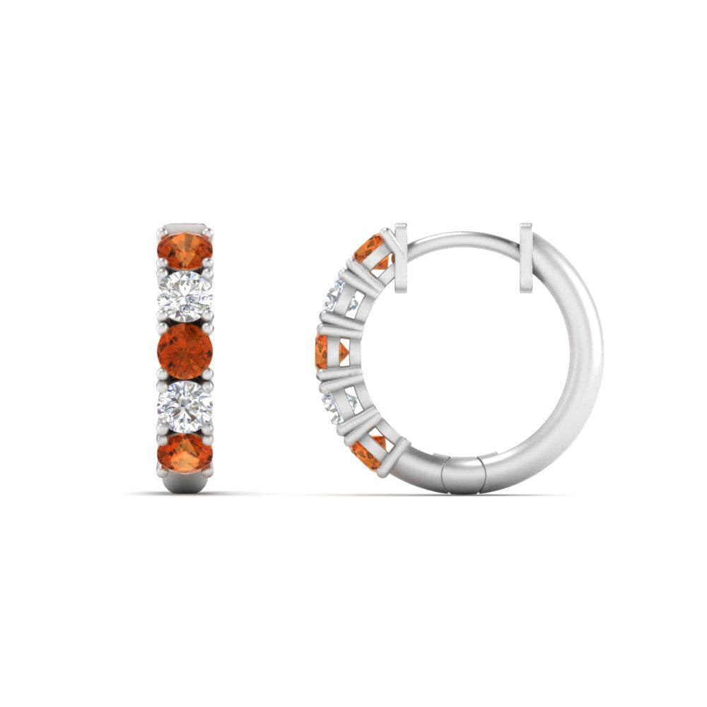1 Carat Sparkle Five Stone Hoop Earrings
