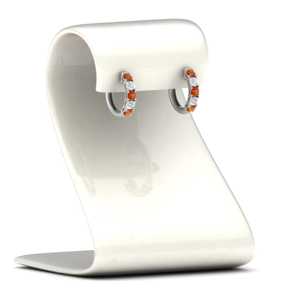 1 Carat Sparkle Five Stone Hoop Earrings
