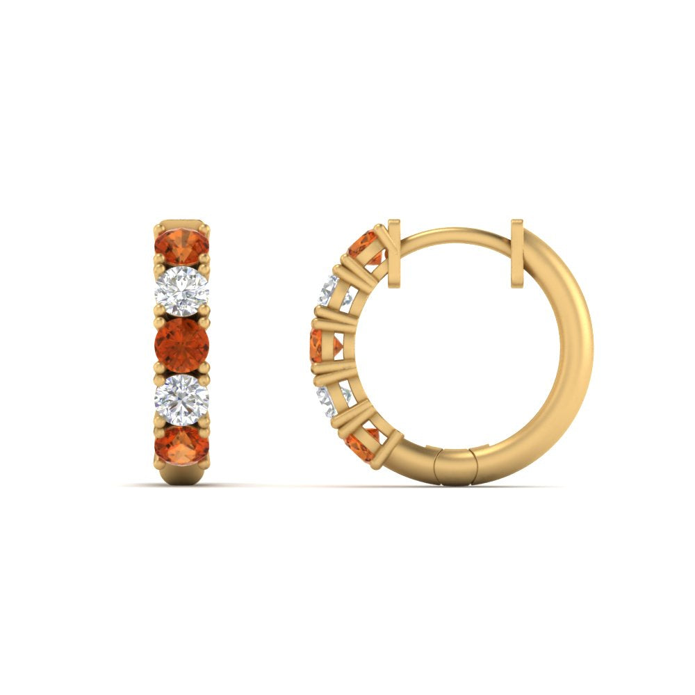 1 Carat Sparkle Five Stone Hoop Earrings