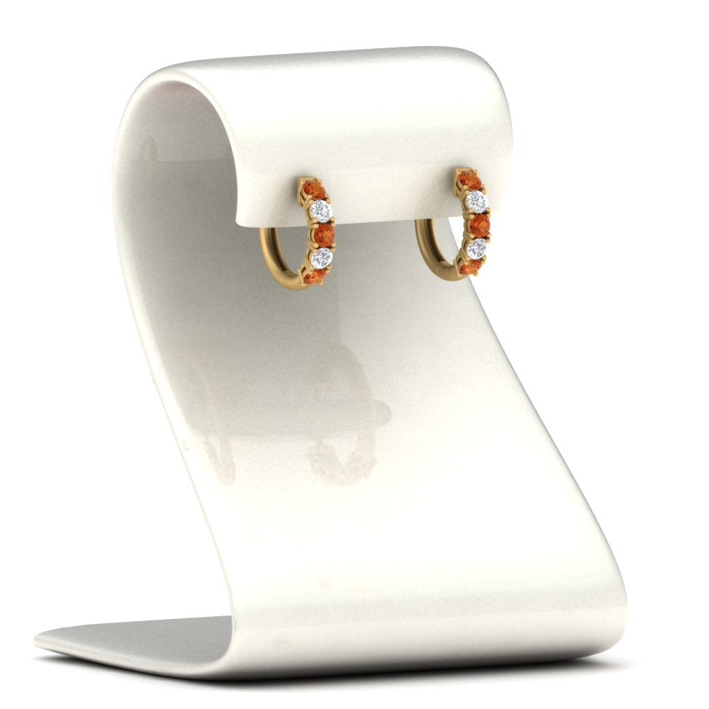 1 Carat Sparkle Five Stone Hoop Earrings