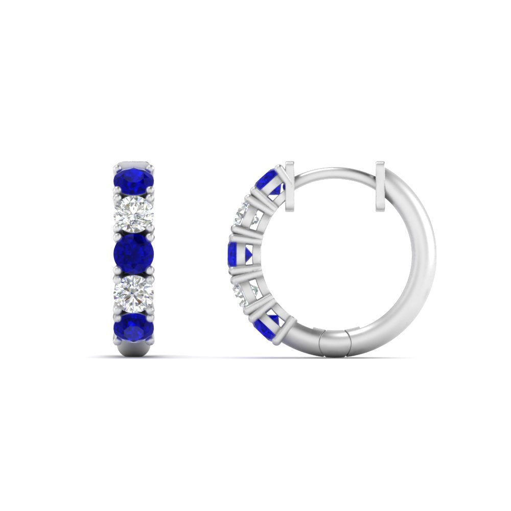 1 Carat Sparkle Five Stone Hoop Earrings