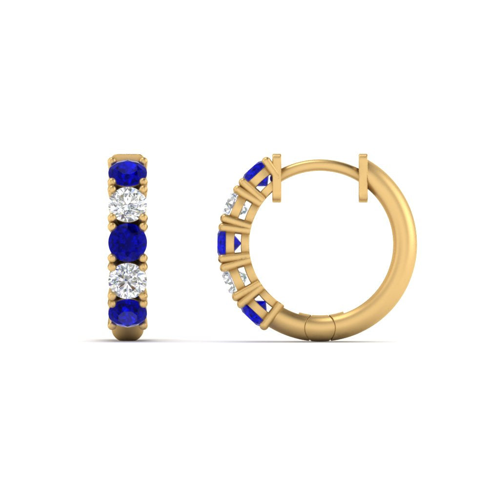1 Carat Sparkle Five Stone Hoop Earrings