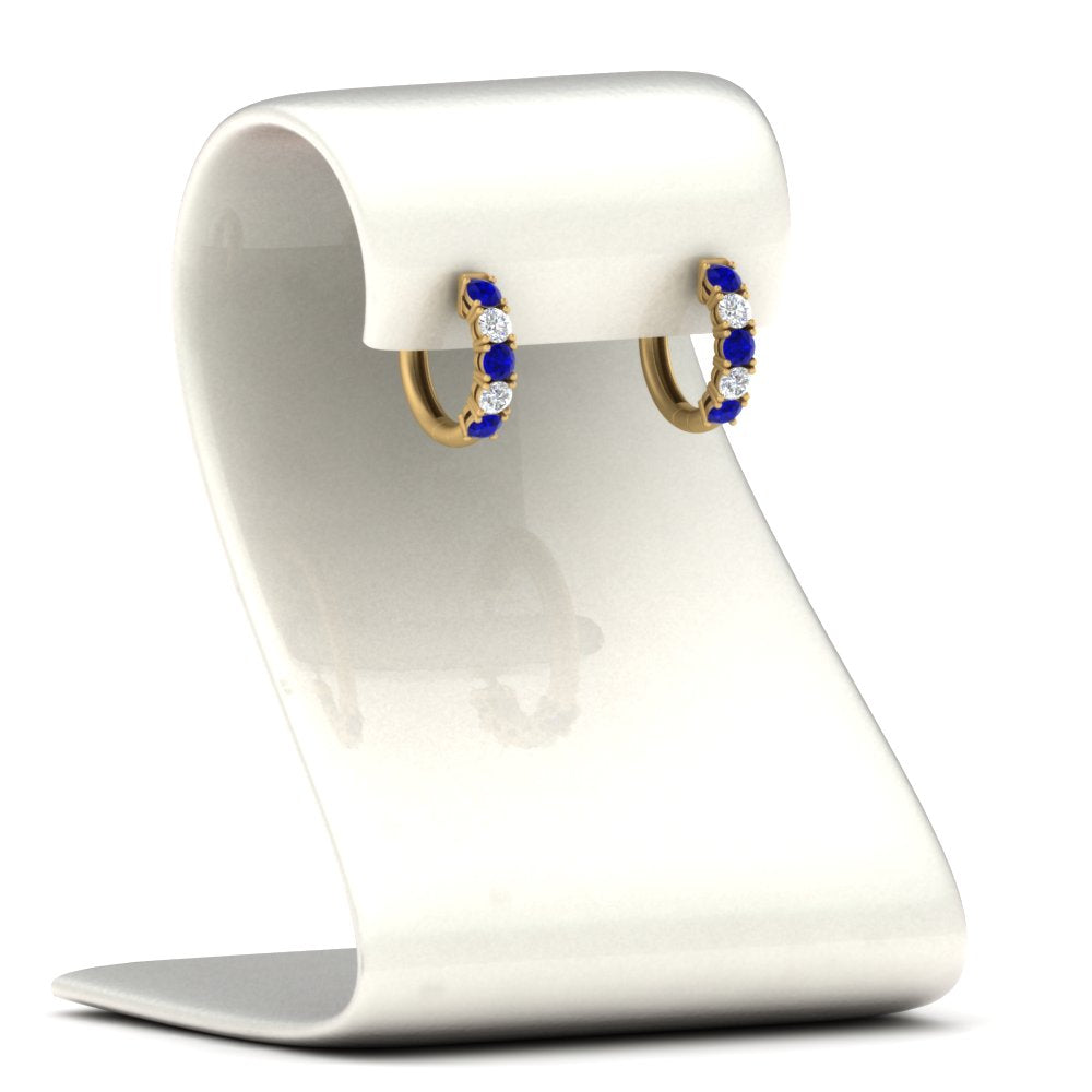 1 Carat Sparkle Five Stone Hoop Earrings