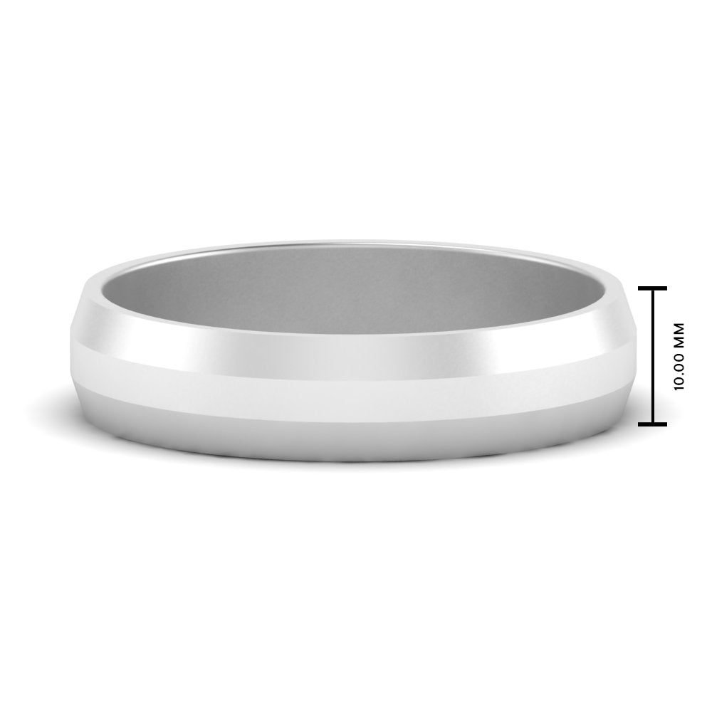 Wedding Band Beveled Edge Matte