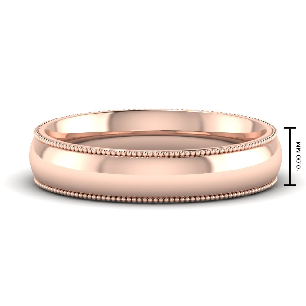 Comfort Fit Wedding Band Milgrain Edge