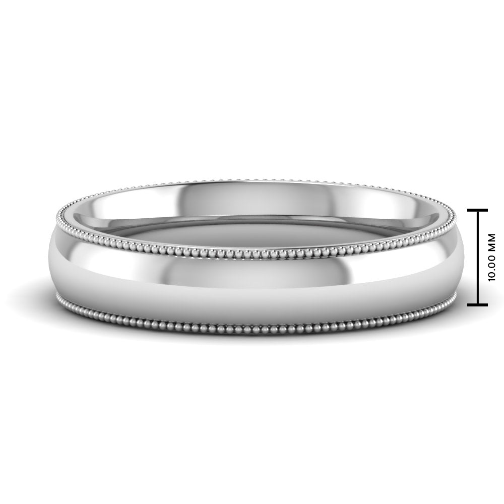 Comfort Fit Wedding Band Milgrain Edge