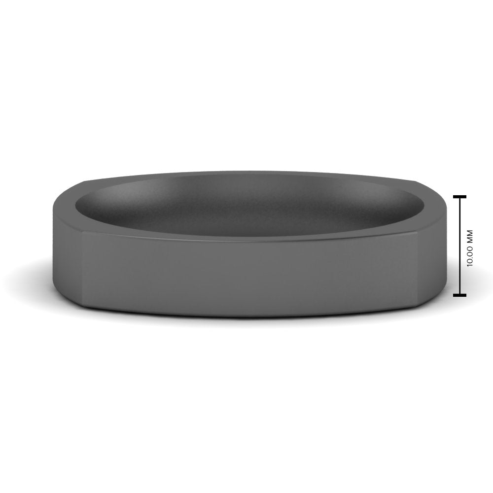 Square Comfort Fit Mens Wedding Band