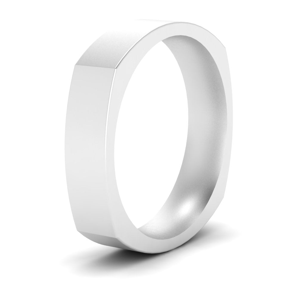 Square Comfort Fit Mens Wedding Band
