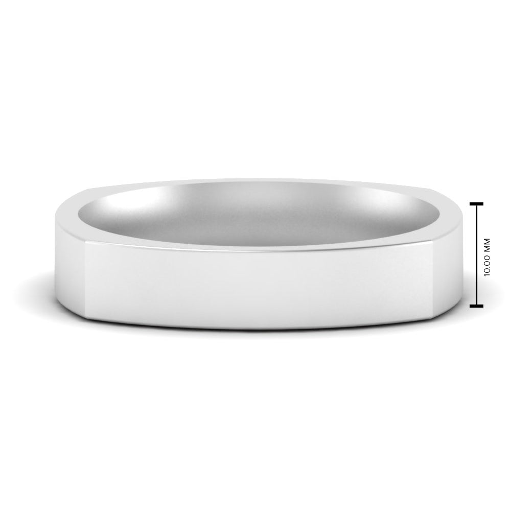 Square Comfort Fit Mens Wedding Band