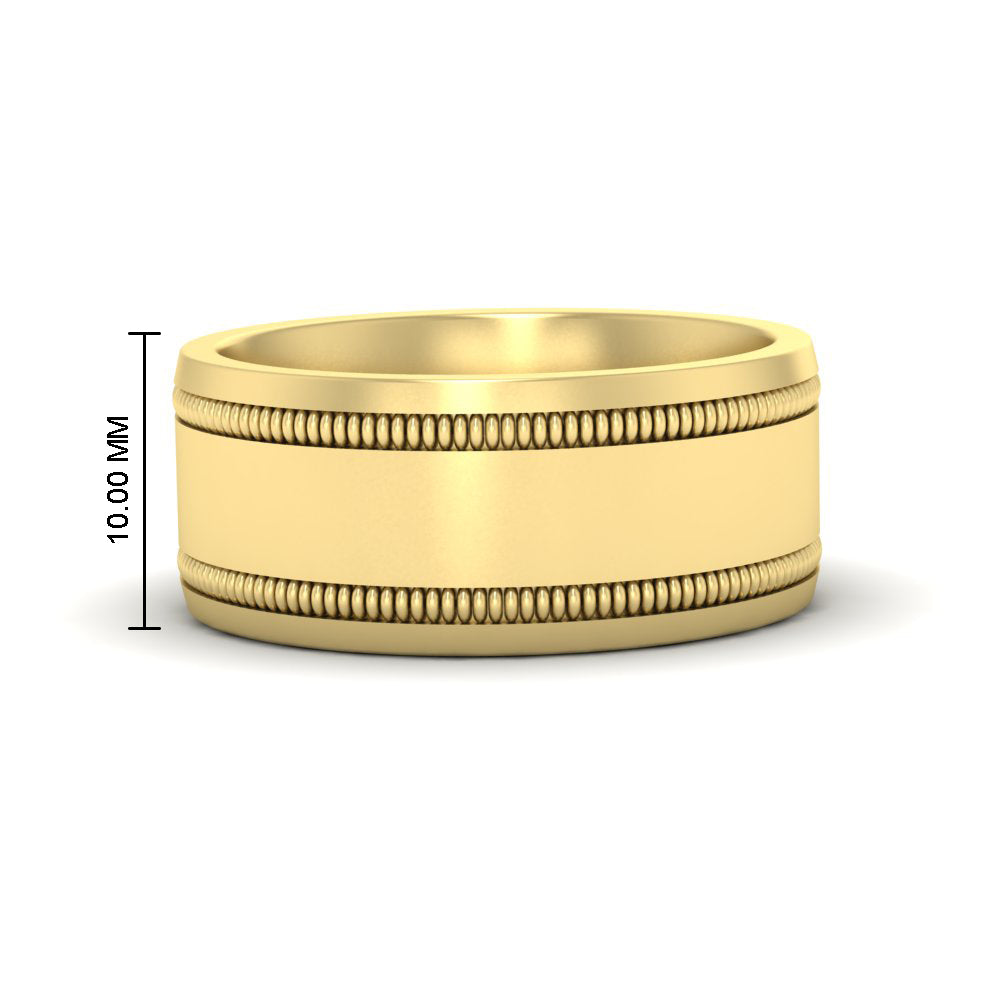 Mens Band Double Milgrain