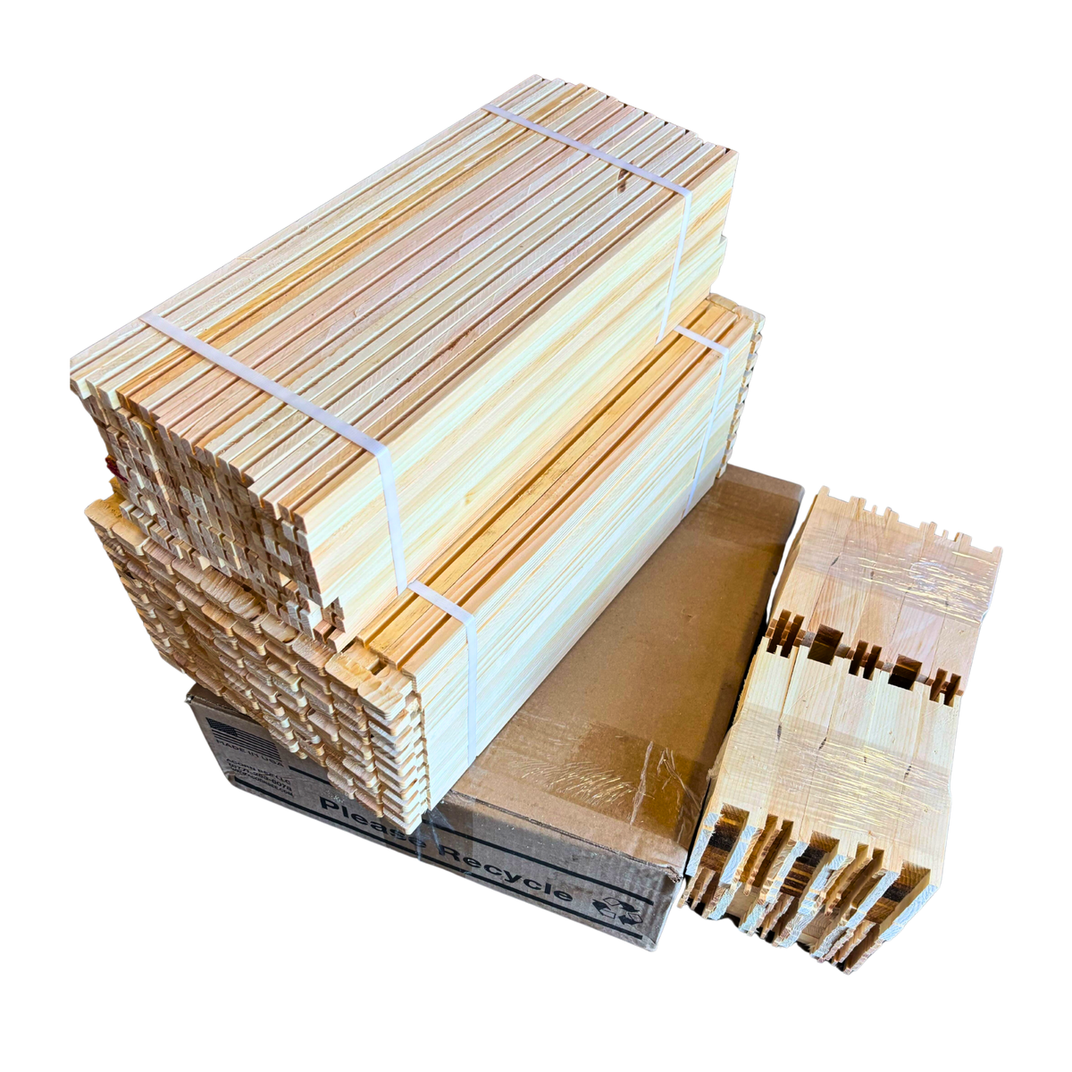 Medium 6 1/4-Inch Frame, Grooved Top / Grooved Bottom With Double Wax Foundation Foxhound Bee Company