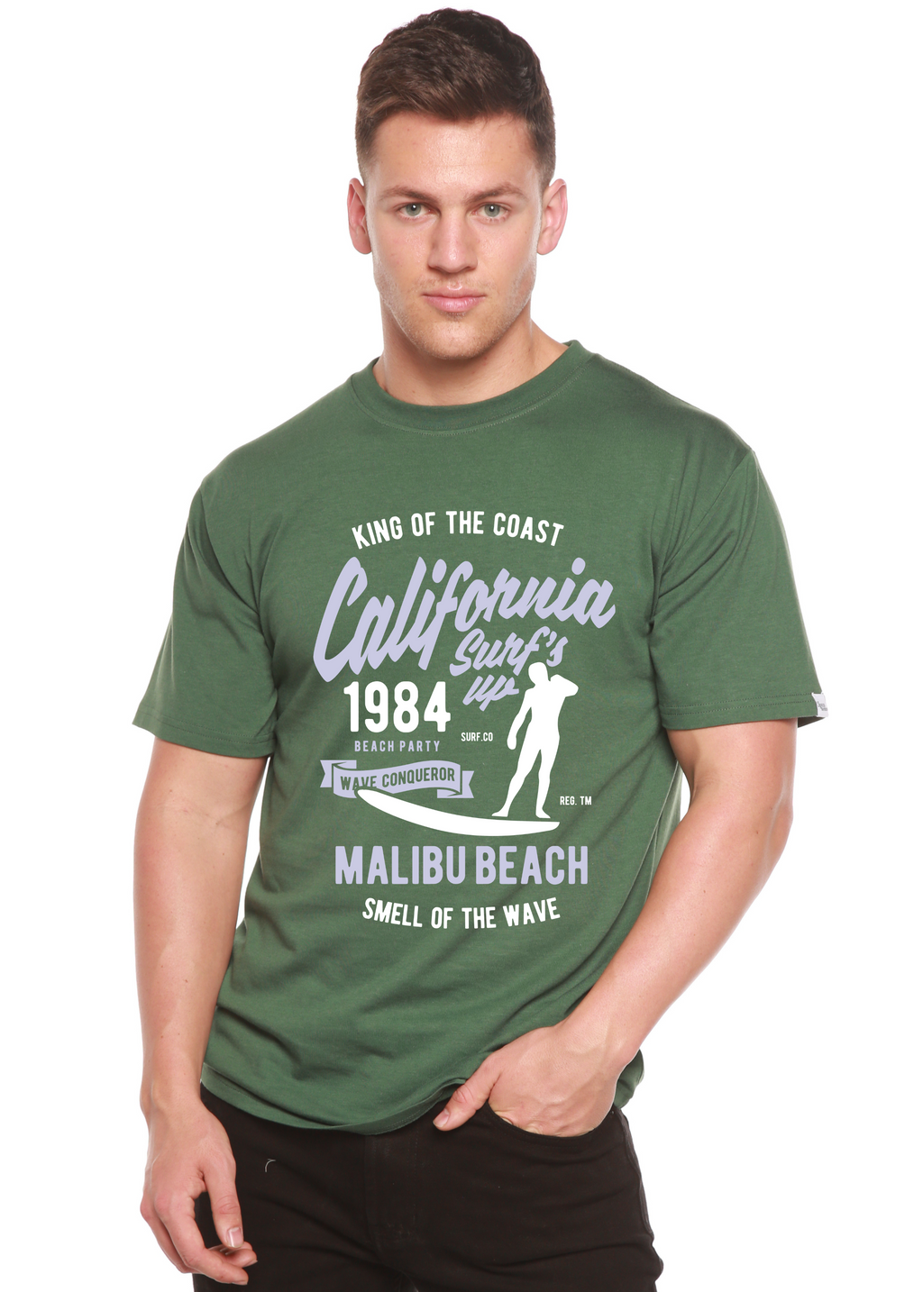 California 1984 Spun Bamboo® Men's Bamboo Viscose/Organic Cotton Short Sleeve Graphic T-Shirt Spun Bamboo