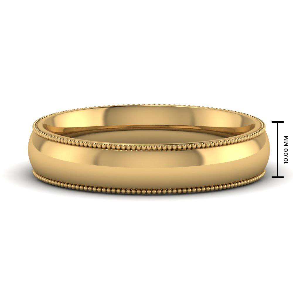 Comfort Fit Wedding Band Milgrain Edge