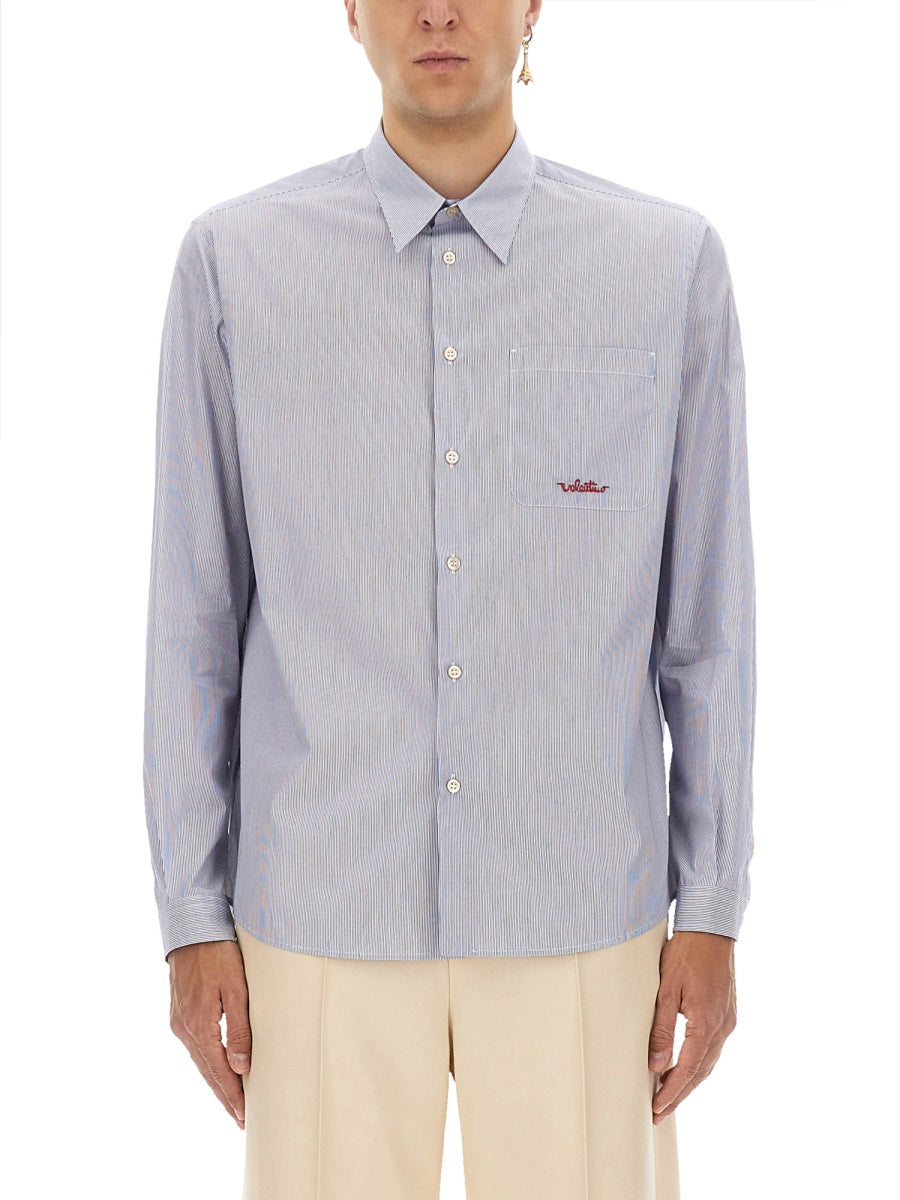 Valentino Men Striped Cotton Shirt