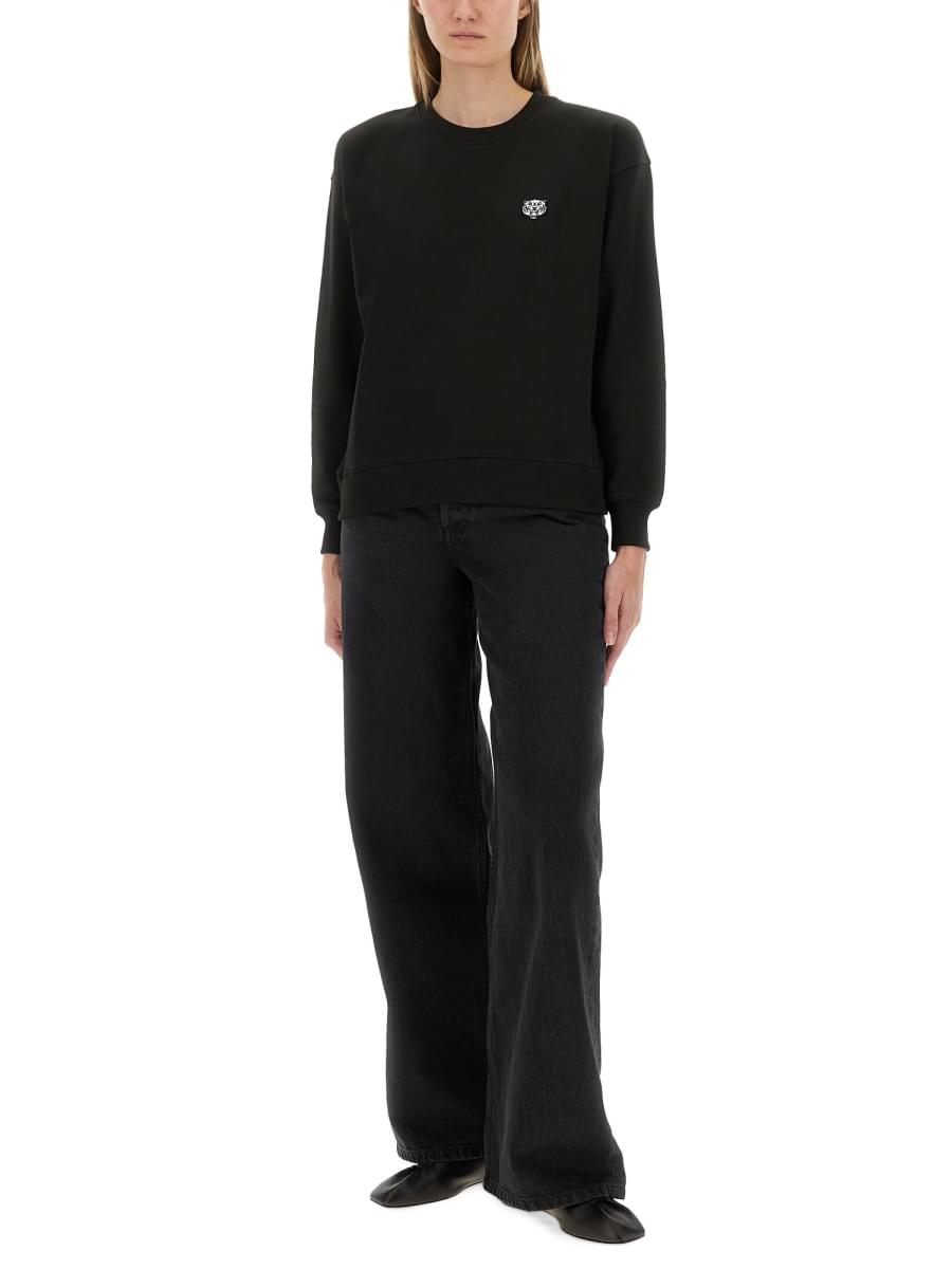 Kenzo Women Cotton Sweatshirt With "Happy Tiger" Patch