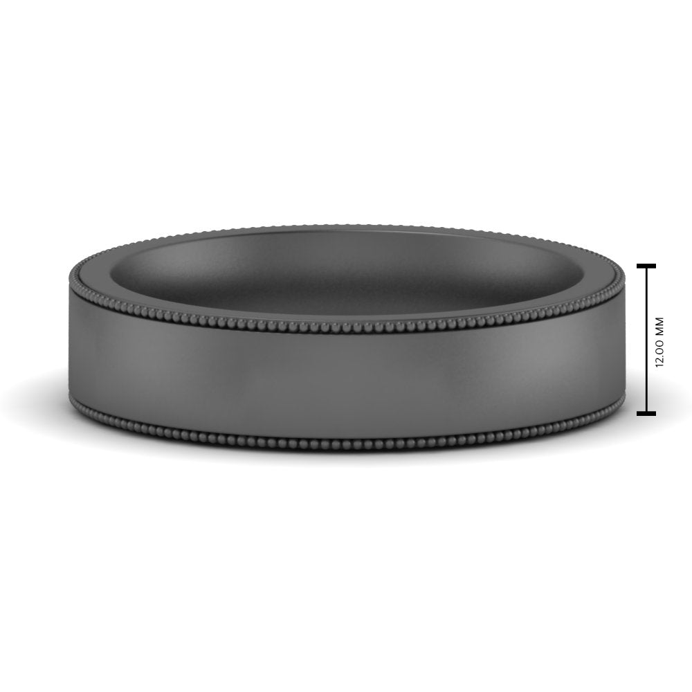 Stepped Edge Comfort Fit Flat Mens Band
