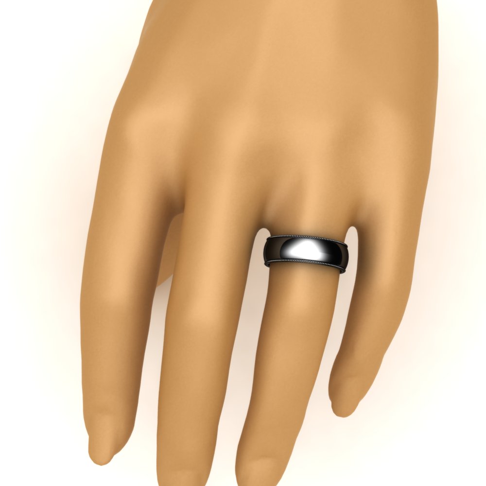 Comfort Fit Wedding Band Milgrain Edge